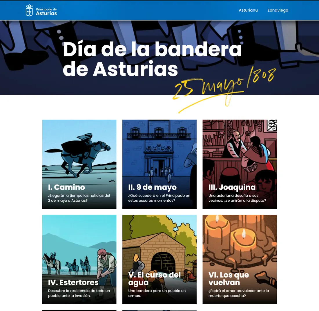 Proyecto web para el Principado de Asturias, desarrollado con WordPress
